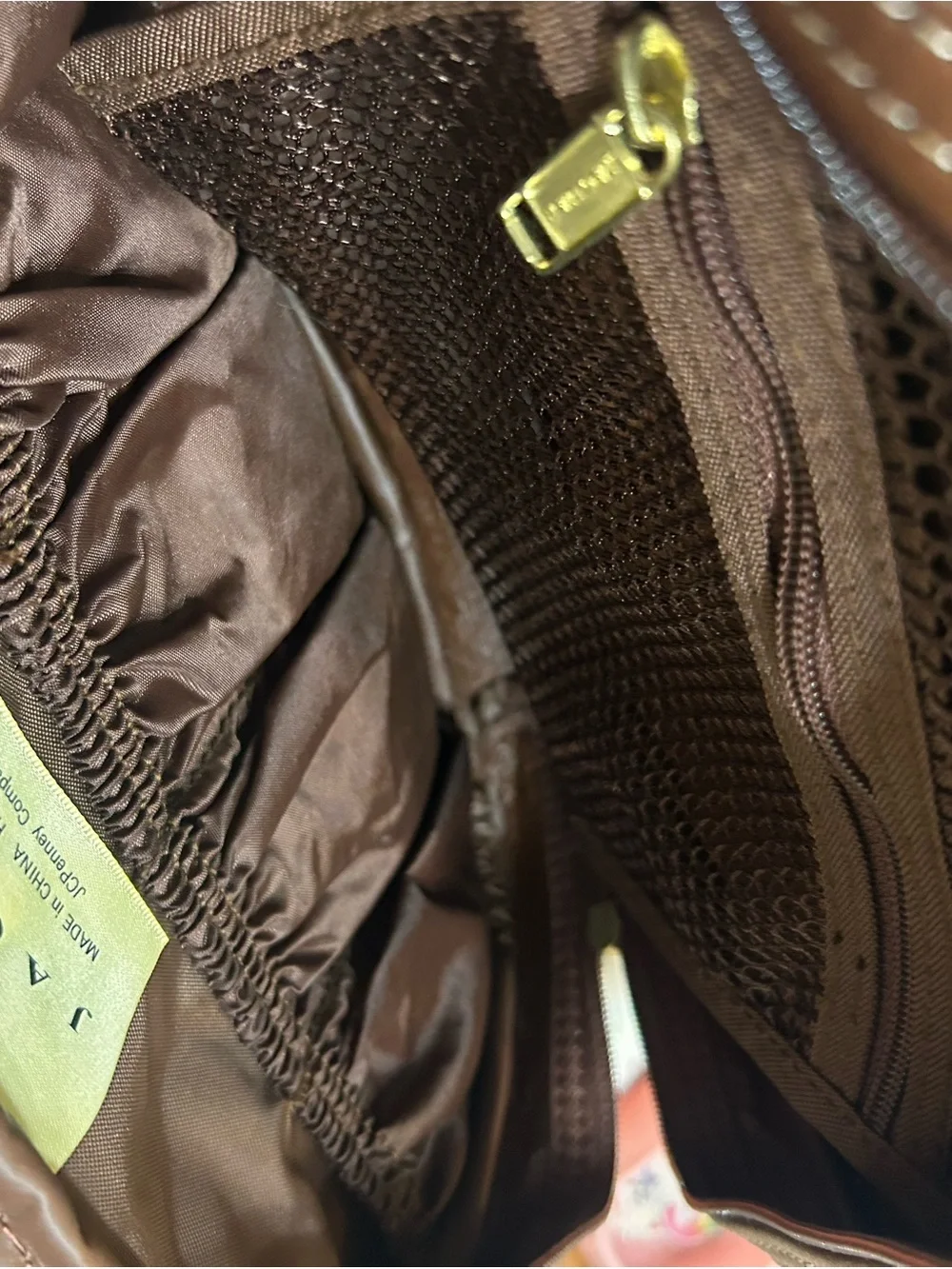 Textured Brown and Tan 2 piece Travel Satchel Bag Set by Jaguar
